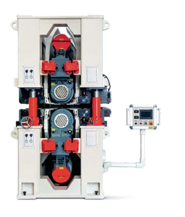 Double side calibrating wide belt sander